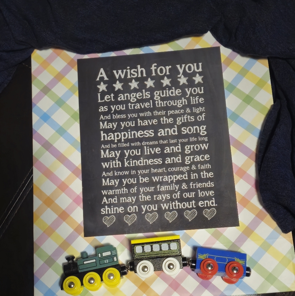 Sweet prayer/blessing wall art - chalk board appearance but printed